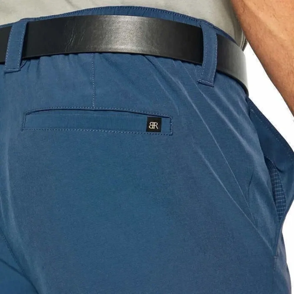 Banana Republic Mens 40 Chino Blue Cotton Blend Stretch Golf Performance Shorts
